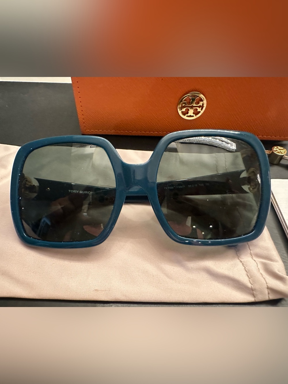 Tory Burch TY7058 Oversized Square Women's Sunglasses in Seaport Teal